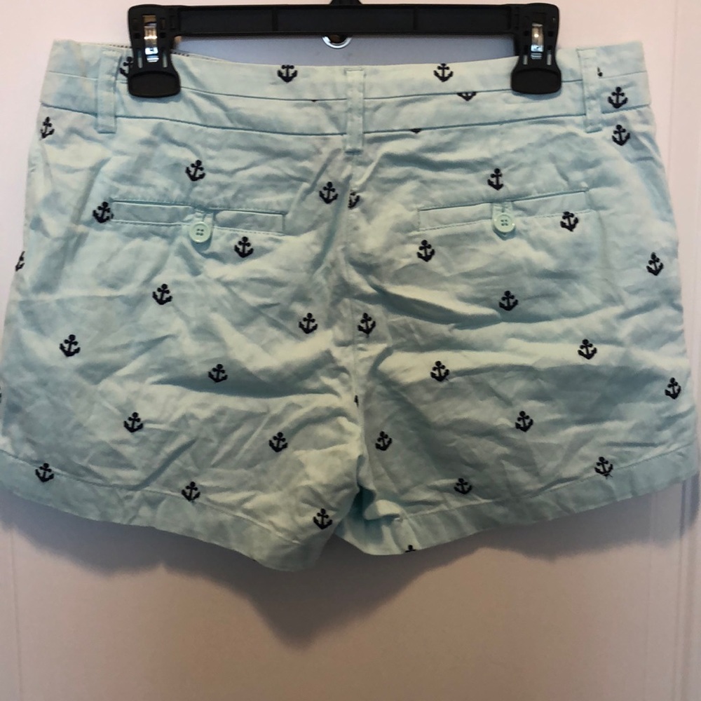 So so cute shorts. Mint colored with navy anchors. - Picture 3 of 4